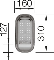 BLANCO Skylleskål grå kunststof BLANCO Skylleskål grå kunststof